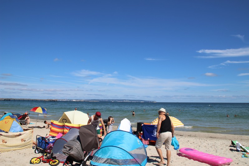 am Strand von Binz