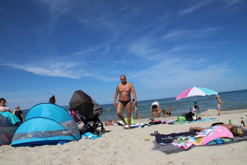 am Strand von Binz