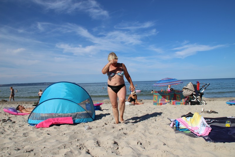 am Strand von Binz