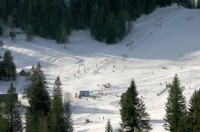 Blick zum Skihang