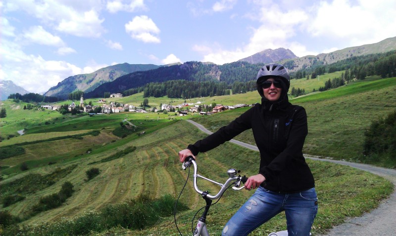 und mit dem Trottinet wieder runter