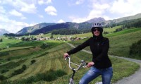 und mit dem Trottinet wieder runter