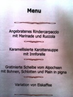 das Menü